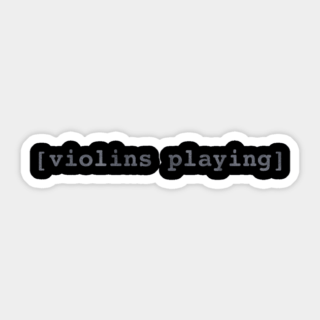 Violins Playing Closed Caption Sticker by belloon